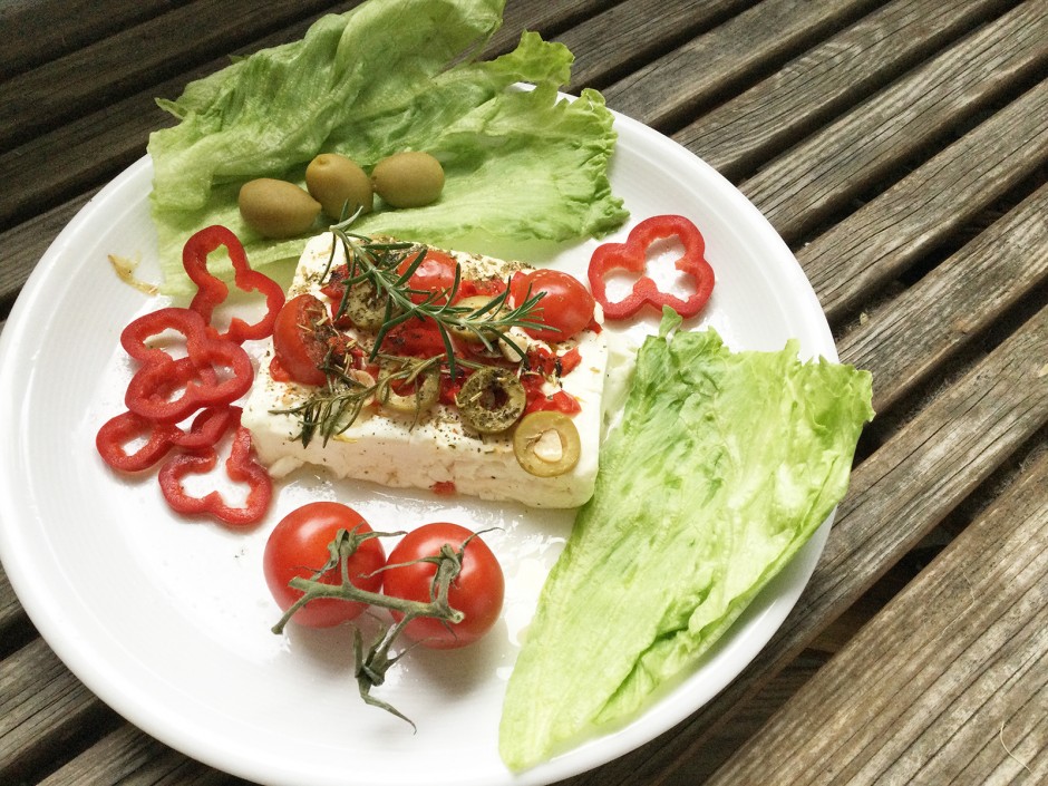 Schafskäse aus dem Backrohr