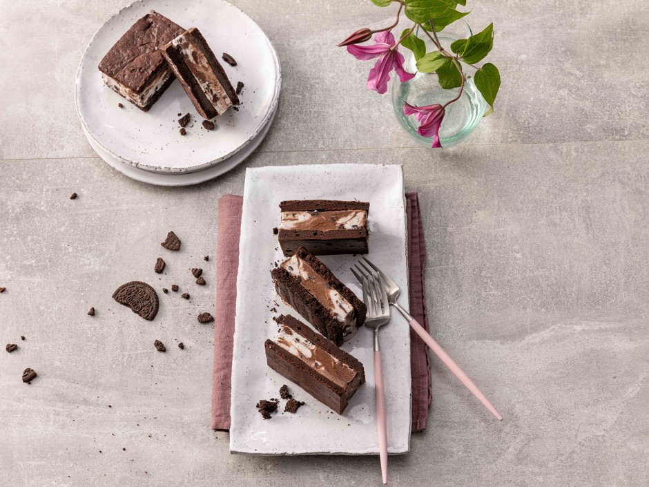 Eis-Sandwich Schnitte