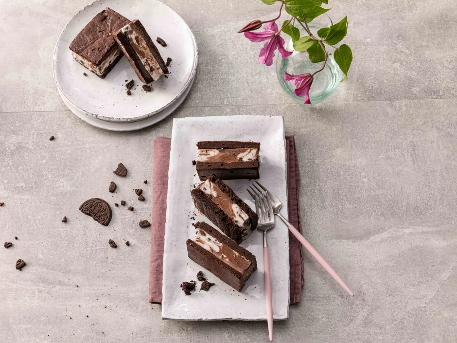 Eis-Sandwich Schnitte