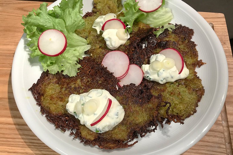 Kartoffelpuffer mit Bärlauchpesto
