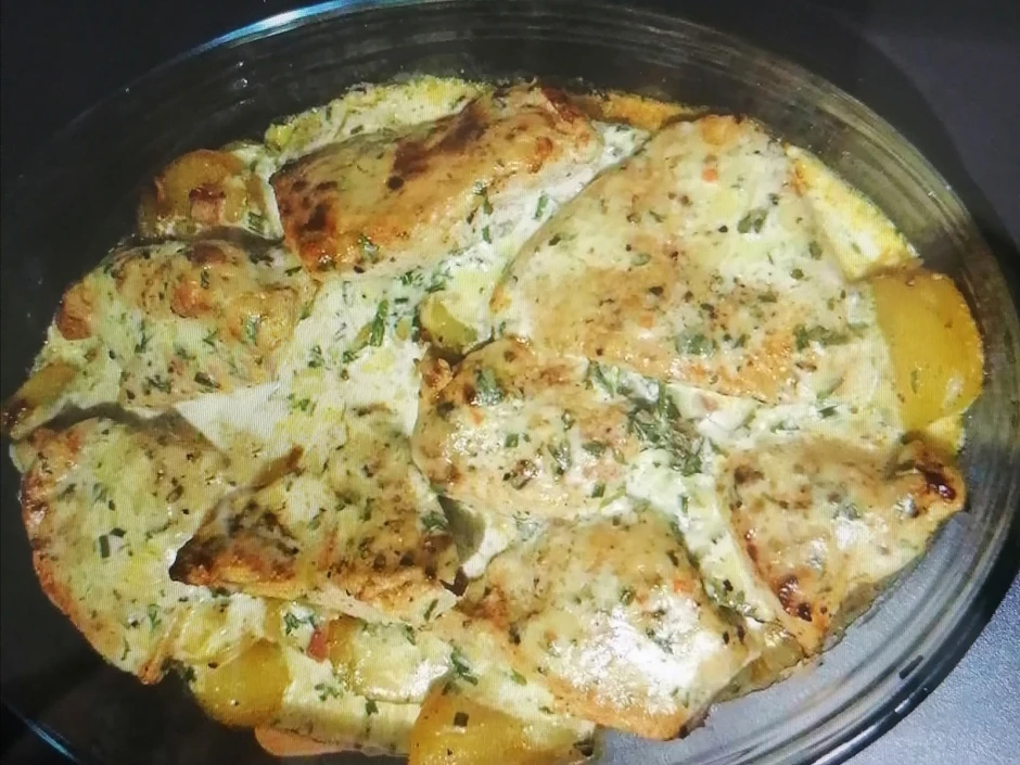 Bratkartoffelauflauf mit Schnitzel