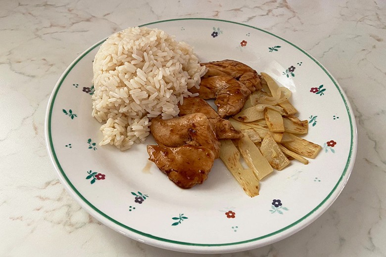Hühnchen in Teriyaki Sauce mit Basmatireis