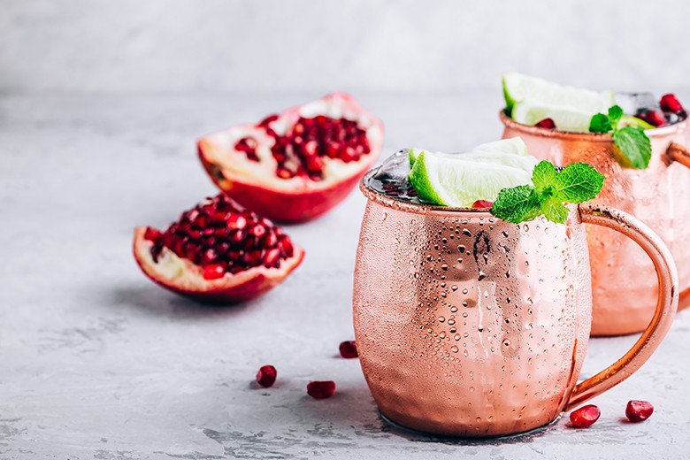 Granatapfel-Moscow-Mule