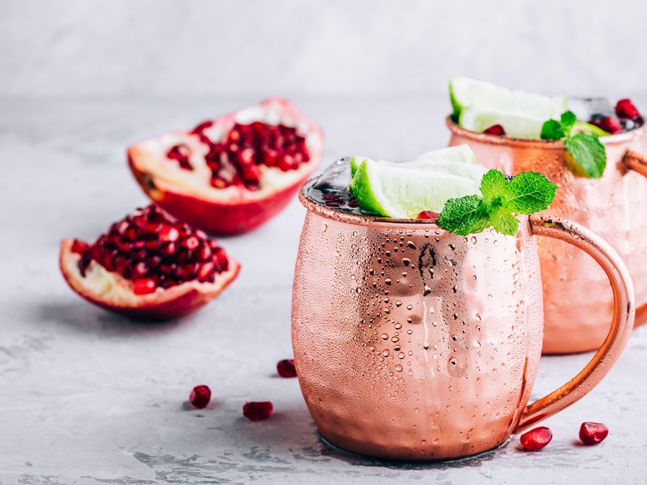 Granatapfel-Moscow-Mule