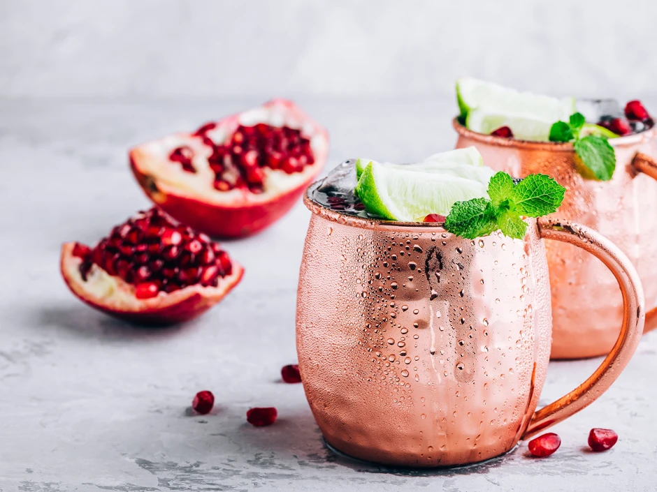 Granatapfel-Moscow-Mule