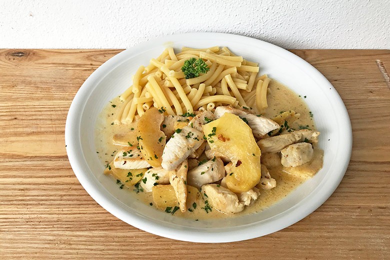 Apfel-Hähnchen-Geschnetzeltes